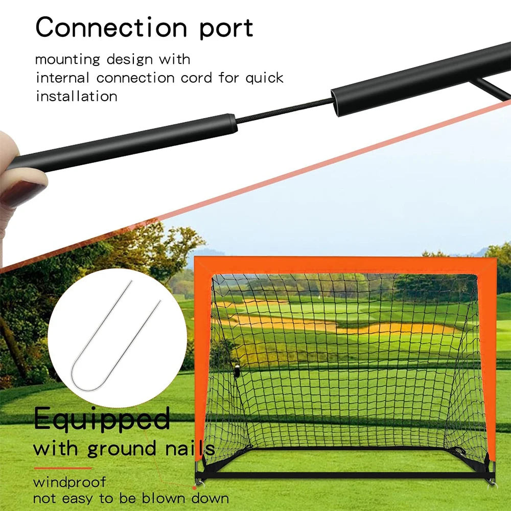 2pcs/1pc Soccer Goals Soccer Net for Backyard, Portable Soccer Goal, Pop Up Soccer Goal Net for Backyard - MyLootWare