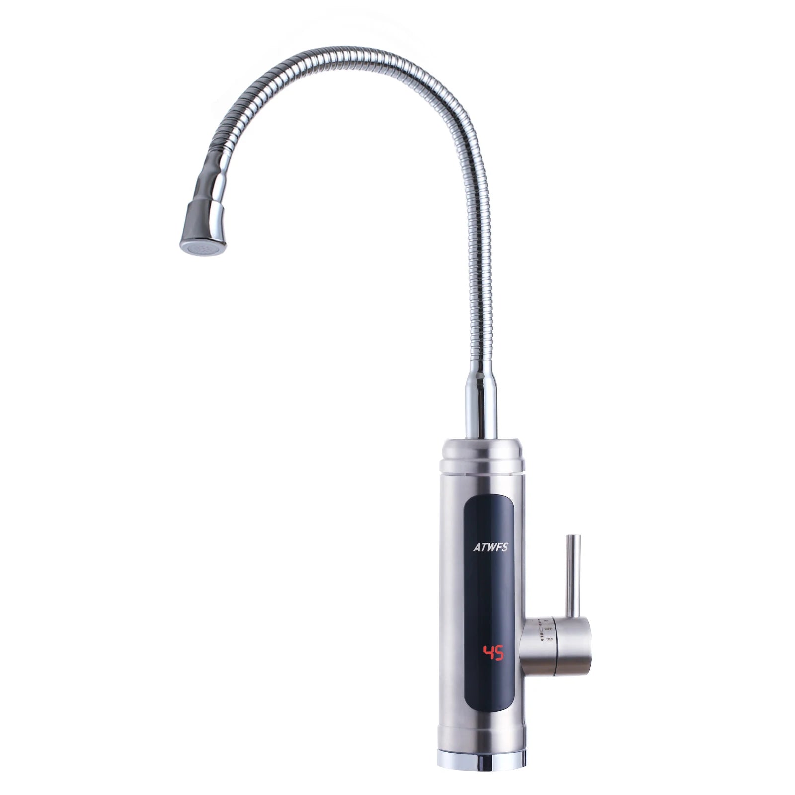 ATWFS 3000W Instant Water Heater Tankless Heaters Kitchen Electric Hot Water Tap Bathroom Heating Stainless Steel Faucet - MyLootWare