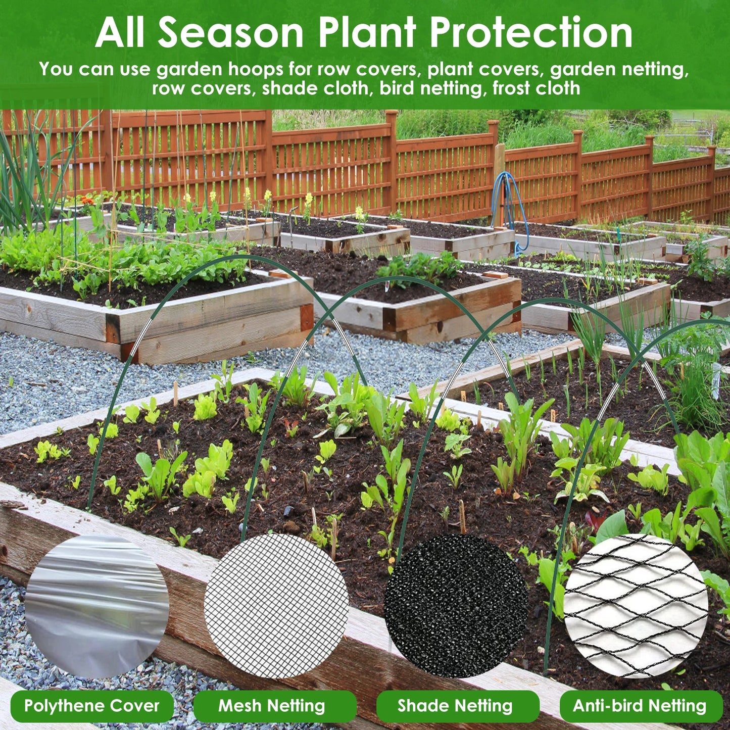 Greenhouse Hoops Frame Tunnel Kit 17 Inches Long