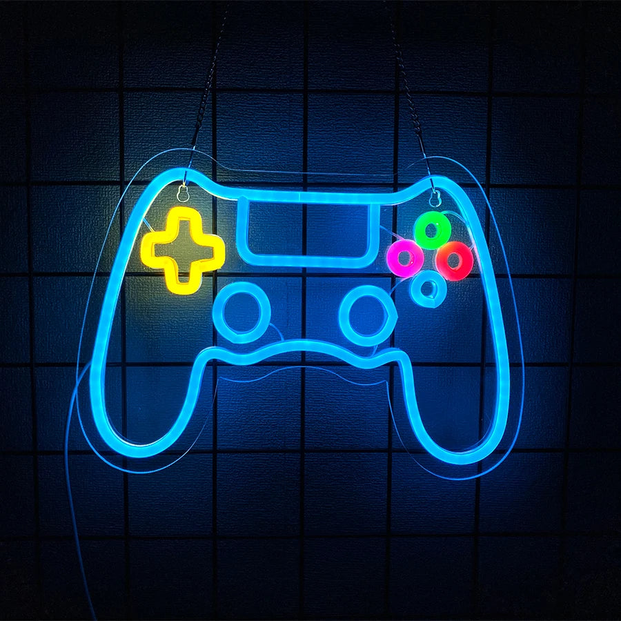 Gaming Neon Sign, Game On Neon Sign for Game Room