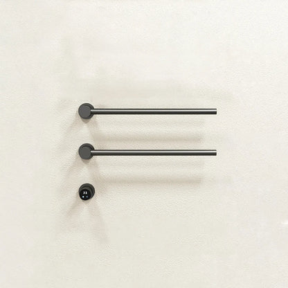 Bathroom Electric Heated Carbon Fiber Towel Rail Warmer Digital Display Temperature Time Control Smart Home Concealed Bar Dryer - MyLootWare