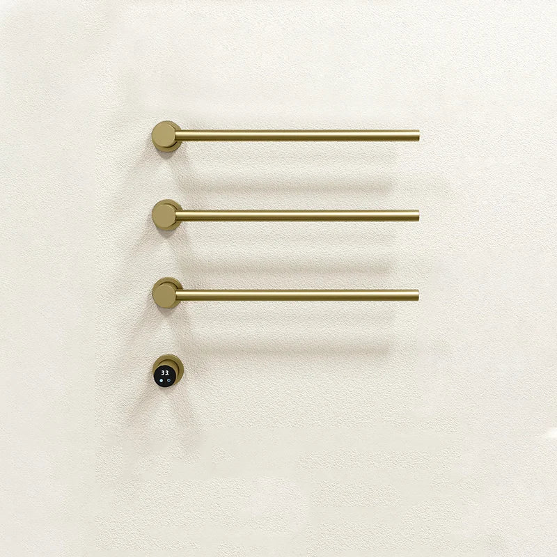 Bathroom Electric Heated Carbon Fiber Towel Rail Warmer Digital Display Temperature Time Control Smart Home Concealed Bar Dryer - MyLootWare