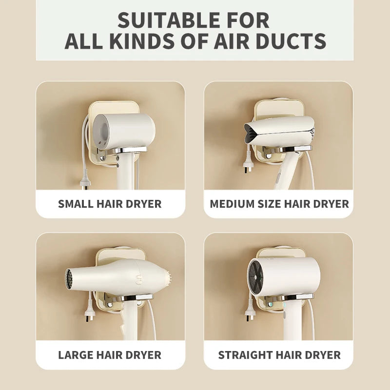 Hair Dryer Holder Rack Wall Mounted Hair
