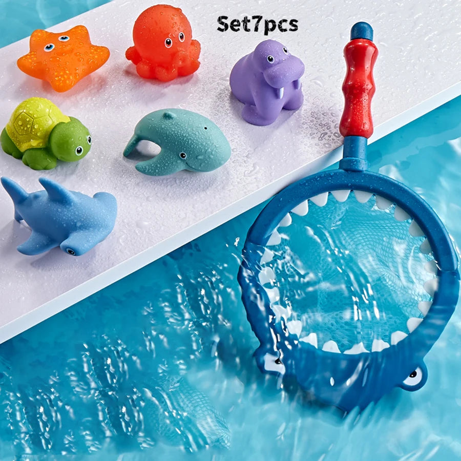 Children Bath Toys Indoor And Outdoor Swimming Pool Beach Parent-child Interactive Catch Fish Game Toys Water Floating Fish Toys - MyLootWare