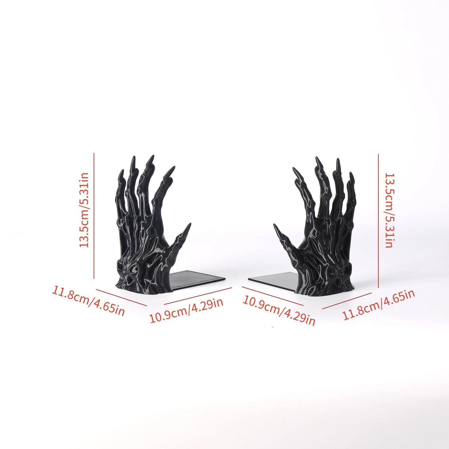 2 black witch book holders, Gothic home bookshelf decorative book holders, unique horror monster book holders that can hold book - MyLootWare