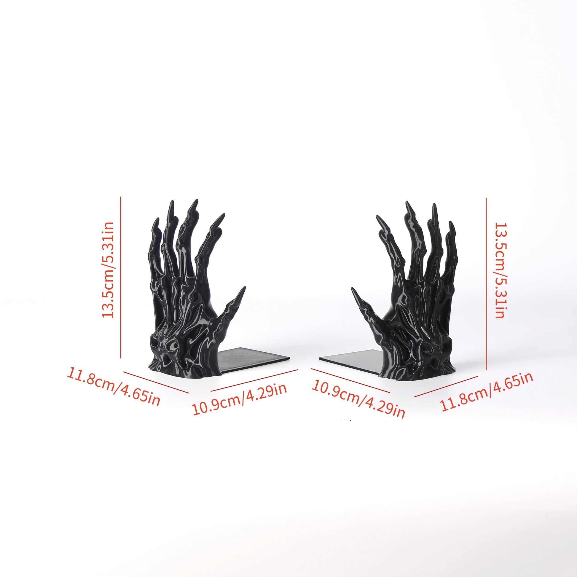 2 black witch book holders, Gothic home bookshelf decorative book holders, unique horror monster book holders that can hold book - MyLootWare
