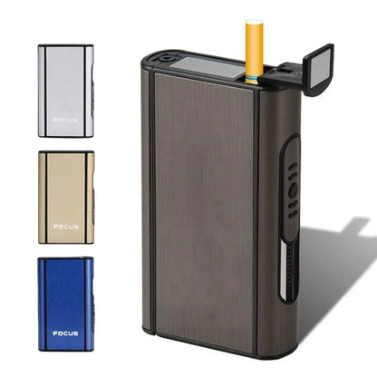 Portable Automatic Cigarette Case Waterproof Metal