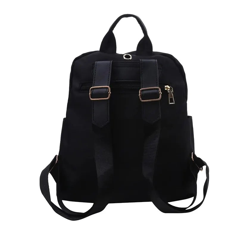 Backpacks Simple Large Capacity New Black Travel Bag For Women Solid Harajuku Student Schoolbag Backpack Unisex Bags High Street - MyLootWare