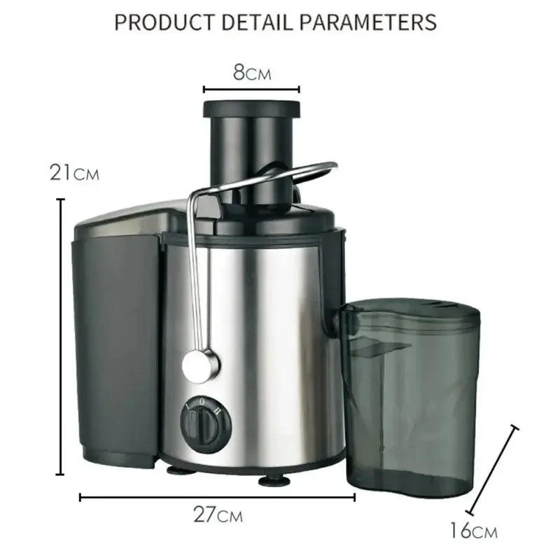 Juicer centrifugal Household large caliber electric juice machine residue separation vegetable Juicer EU/US