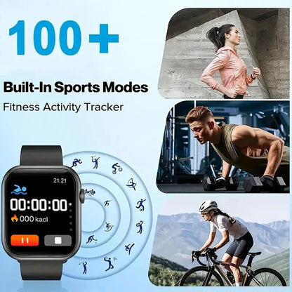 2025 New Smartwatch For Men Android IOS Phone 1.73" Screen Bluetooth Call Blood Oxygen Pressure Monitoring Smart Watch Women - MyLootWare