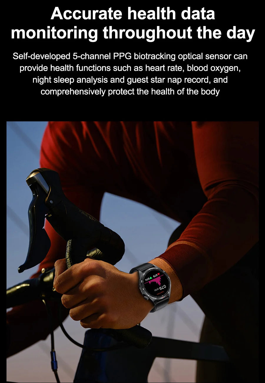 ساعة ذكية للرجال 1.53 شاشة عالية الدقة 360*360 مكالمات بلوتوث IP67 مقاومة للماء مع أكثر من 100 رمز رياضي ومراقبة معدل ضربات القلب ساعة ذكية