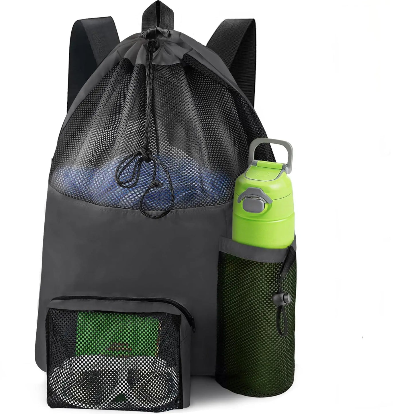 Beach Backpack, Backpack, Beach Bag That Can Store Clothes, Cosmetics, Water Cup Backpack, Washable Travel Bag - MyLootWare