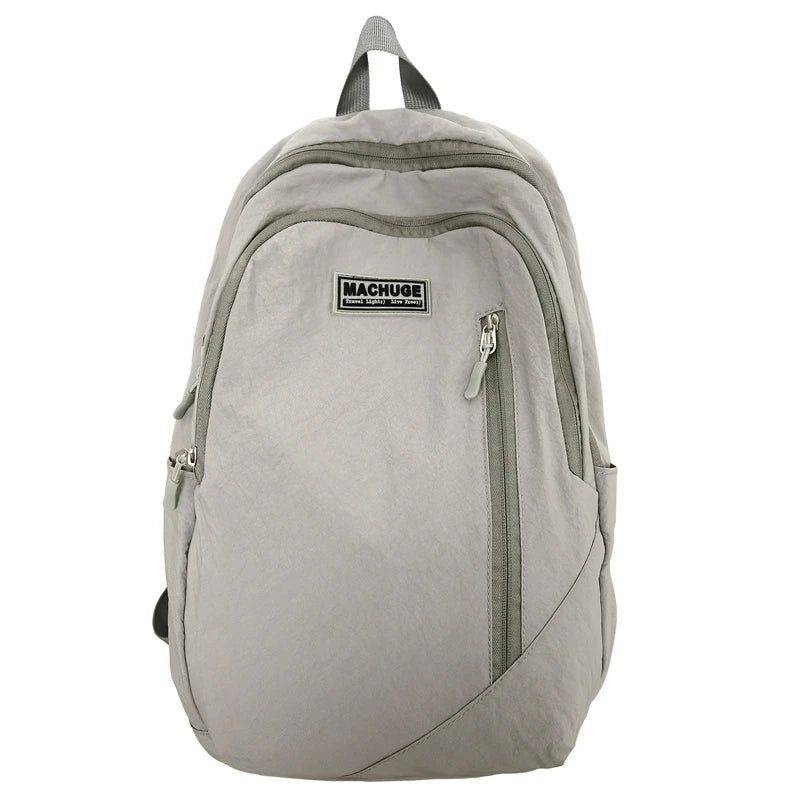 Backpack simple and large-capacity men's and women's travel backpacks leisure summer students waterproof spine backpack. - MyLootWare