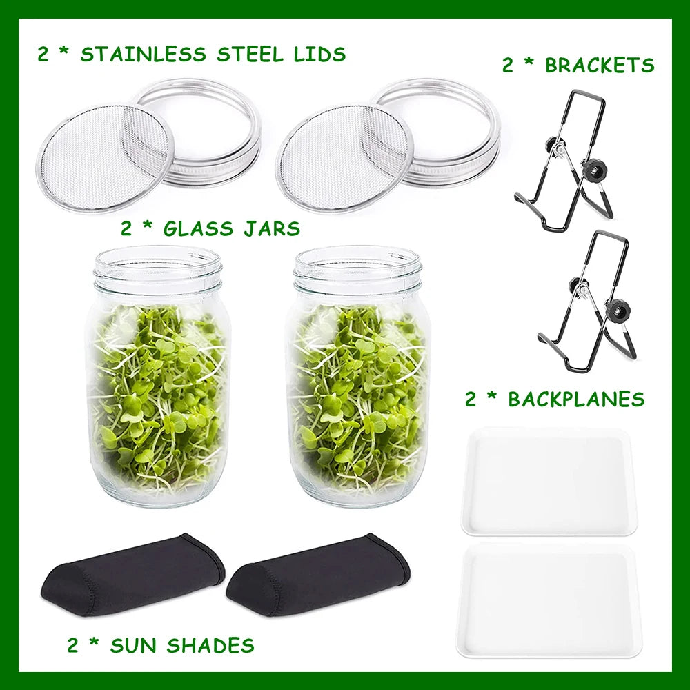 Seed Sprouting Jar Kit Durable Glass Bean Sprouts