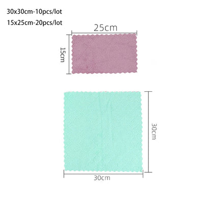 10pcs Kitchen Towels and Dishcloths Rag for Wet and Dry Small Dish Washing Cleaning Pads Wipes Color Assorted Varieties Sponges - MyLootWare