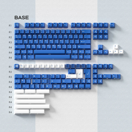 [Base Kit] PBTfans Serenity blue PBT material Cherry profile Doubleshot Cherry MX switches and MX-style clones