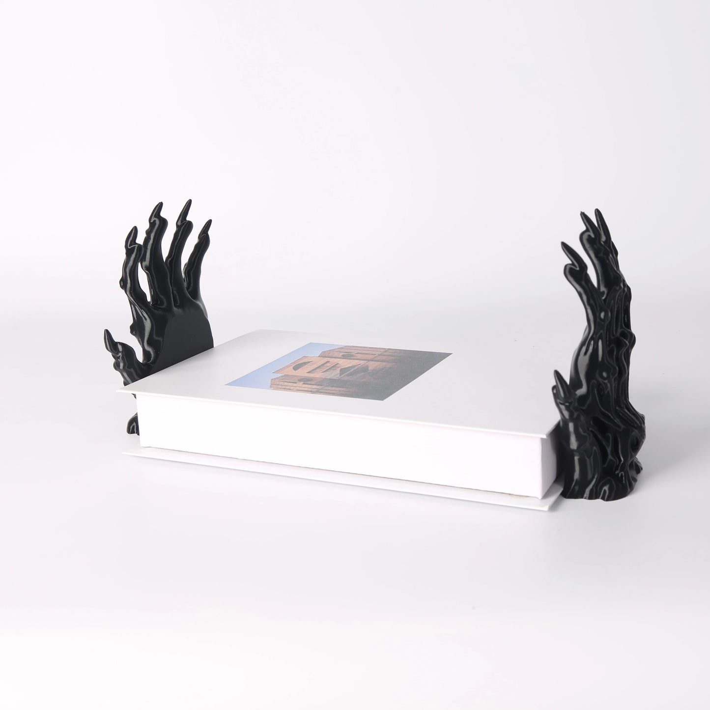 2 black witch book holders, Gothic home bookshelf decorative book holders, unique horror monster book holders that can hold book - MyLootWare