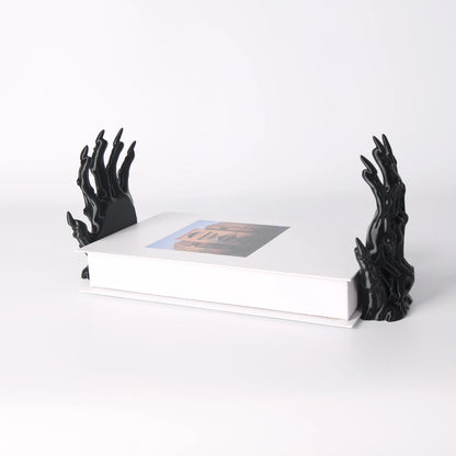 2 black witch book holders, Gothic home bookshelf decorative book holders, unique horror monster book holders that can hold book - MyLootWare