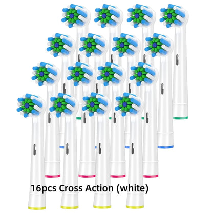 Black EB50 Brush Heads Cross Action 16 Degree Angle Spare Dental Nozzles for Oral B Electric Toothbrush D12/D16/DB4010/DB4510 - MyLootWare