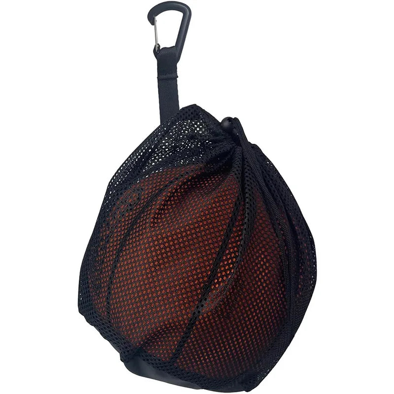 Portable Drawstring Basketball Backpack Mesh Bag