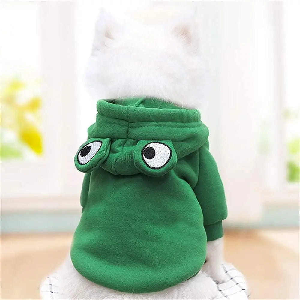 Cute Dog Hoodie Frog Shape Dog Coats Pet Halloween