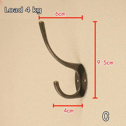 1pcs Vintage Bronze Wall Hook Coat Bag Towel Hat Hanger Robe Wall Hanging Hooks Home Bathroom Kitchen Door Anitque Racks Holder - MyLootWare