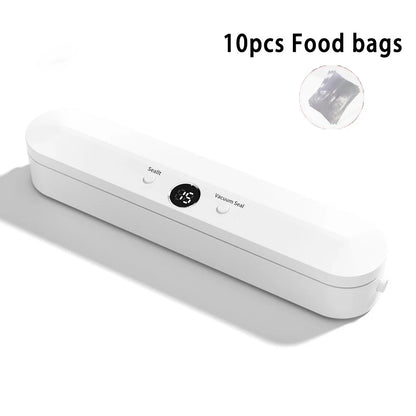 Automatic Vacuum Sealer Machine For Food Storage With 10pcs Free Food Saver Bags 220V Sealing Machine for Vacuum package - MyLootWare