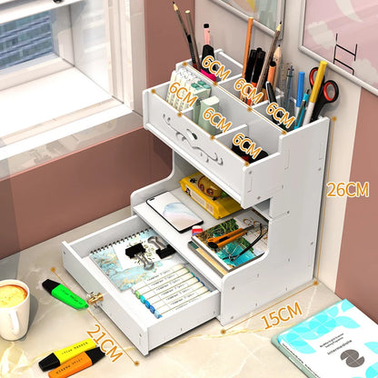 Creative DIY Wooden Rack for Office Storage