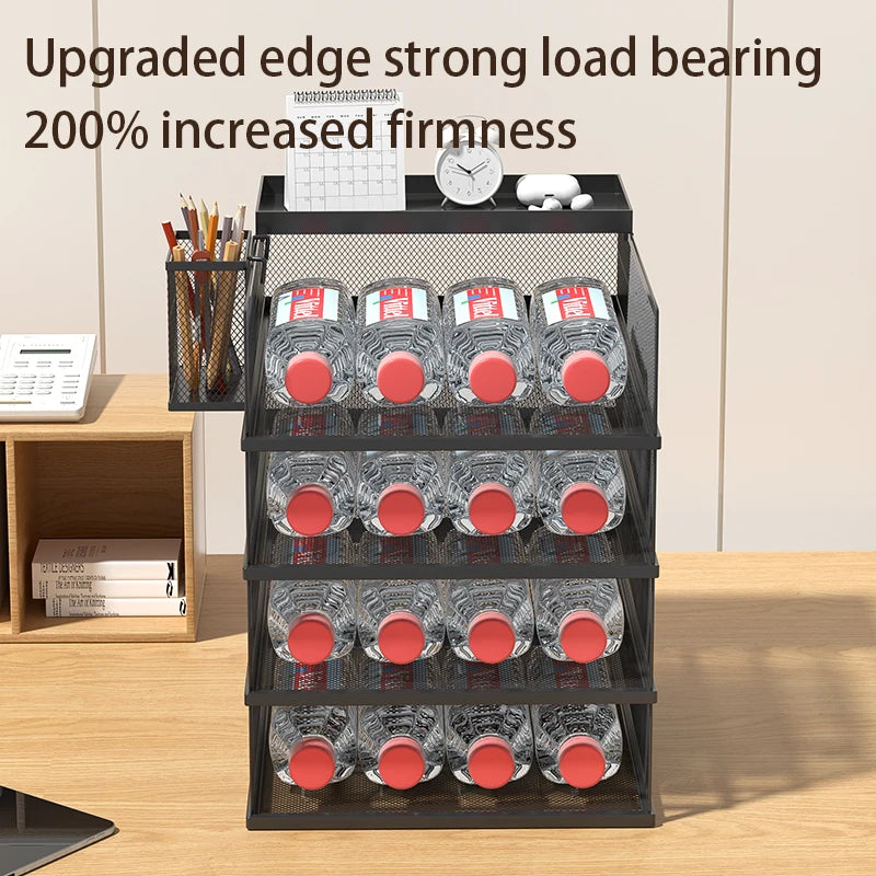 4-Tier Stackable Desktop Paper Tray Holder - MyLootWare