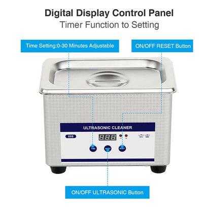 800ml Digital Ultrasonic Cleaner Jewelry Washer - MyLootWare
