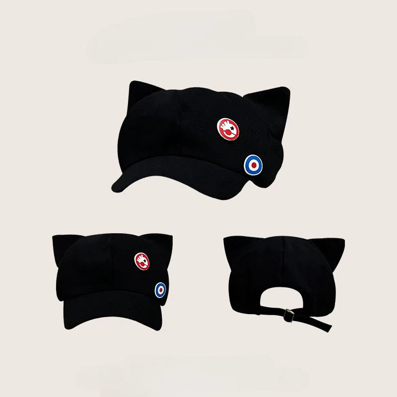 Anime EVA Shikinami Asuka Rangure Cat Ear Shaker Fleece Hat Peak Baseball Cap Anime Cosplay Accessories Anime Peripheral Caps - MyLootWare