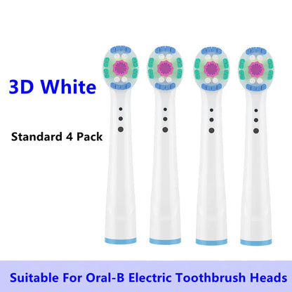 8/16Pcs Replacement Brush Heads for Oral B Electric Toothbrushes Floss Cross Action 3D Pro White Precision Standard Daily Clean - MyLootWare