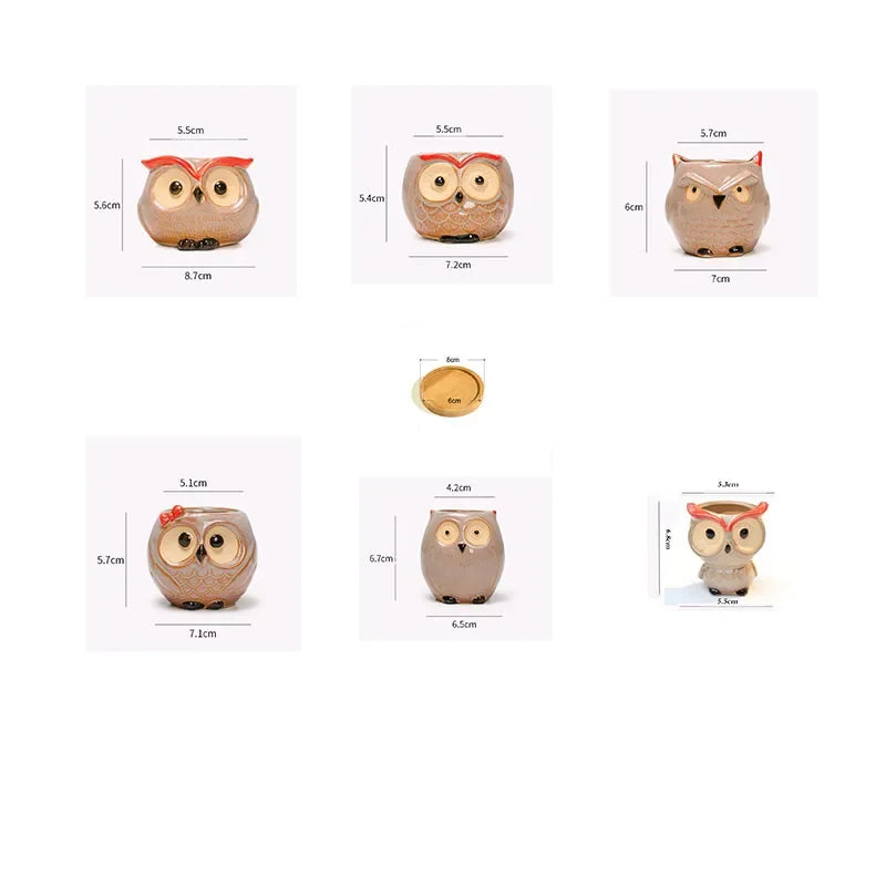 1Pcs Nordic Garden Supplies Decoration Creative Succulent Owl Flower Pot Pastoral Cute Animal European Style Household Flowerpot - MyLootWare