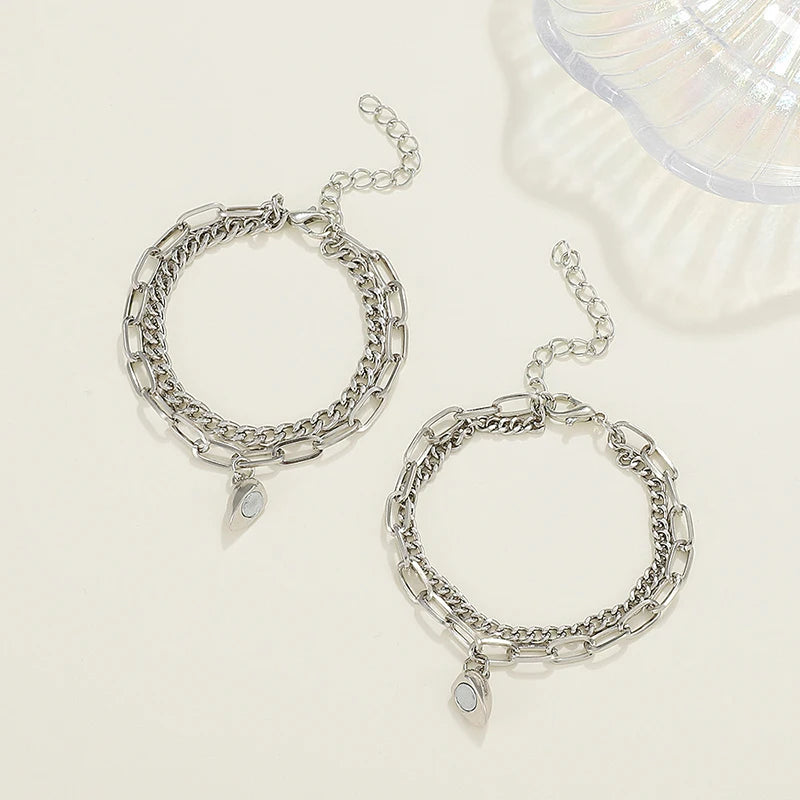 JWER Stainless Steel Fashion Romantic Heartbeat