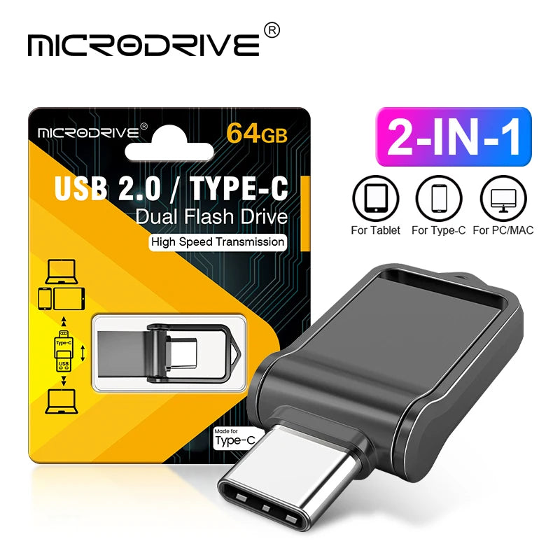 OTG Type C Pen Drive Mini Metal Usb Memory Stick