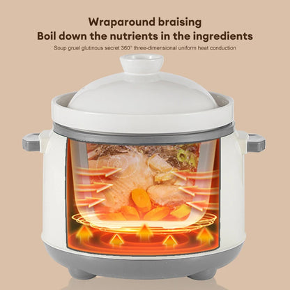 3.8L Multifunctional Electric stew pot Slow Cooker Ceramic Inner Pot Multi-Cooker for Soup Porridge Casserole Household Kitchen - MyLootWare