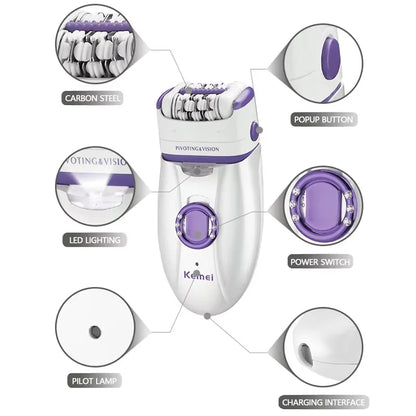 Kemei KM-2668 2-in-1 Women's Shaver Body Shaver