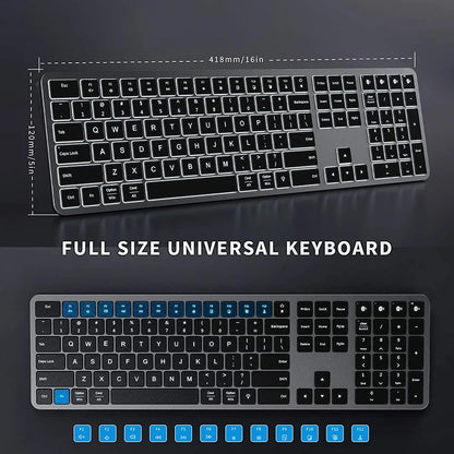 Multi-Device Rechargeable Keyboard Bluetooth