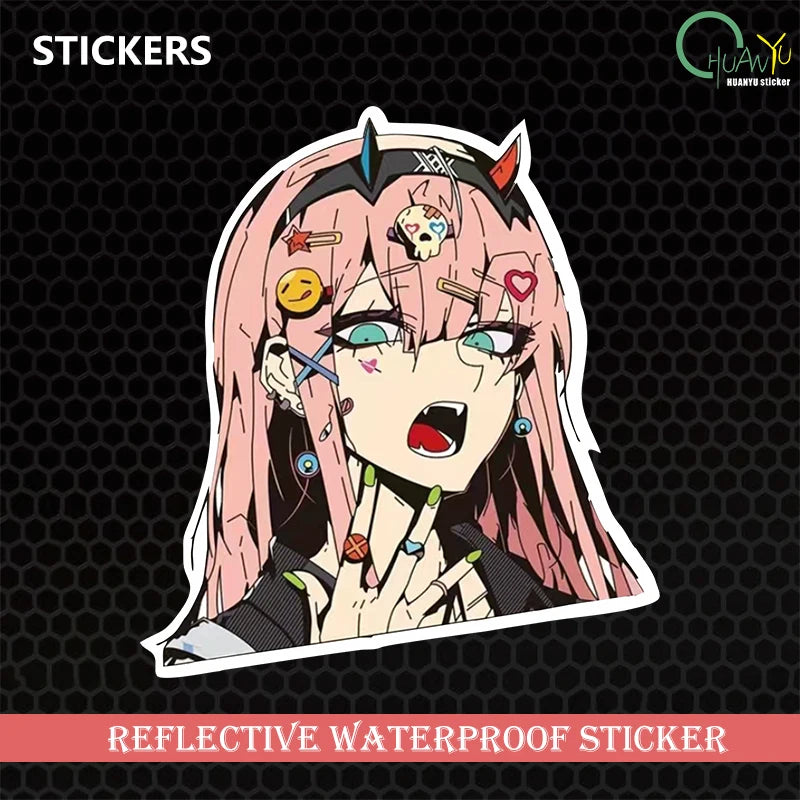 Anime stickers car stickers anime 2D cypunk car motorcycle waterproof reflective stickers - MyLootWare