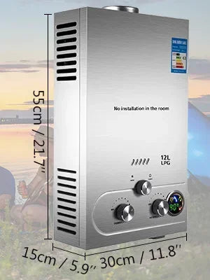 VEVOR 6L-18L Propane Gas Tankless Water Heater,