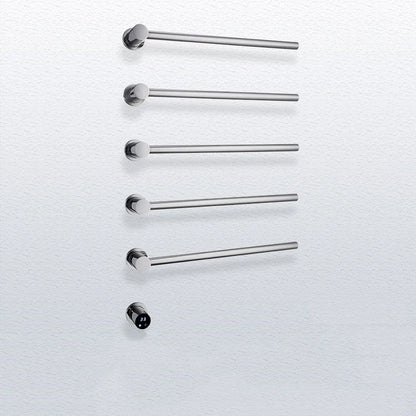 Bathroom Electric Heated Carbon Fiber Towel Rail Warmer Digital Display Temperature Time Control Smart Home Concealed Bar Dryer - MyLootWare