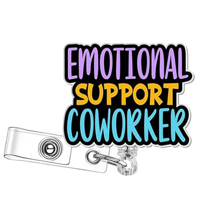 Acrylic English Badge Holder Clip Rotating Alligator Clip Retractable Badge Reel For Doctor Nurse Teacher Student Halloween Gift - MyLootWare