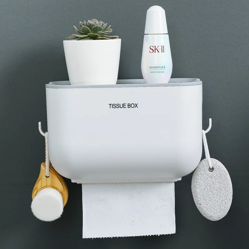 Toilet Paper Holder Wall Mount Tissue Box