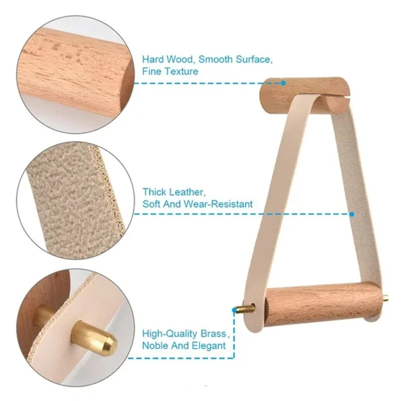 1pc Add a Touch of Rustic Charm to Your Bathroom with This Wooden Vintage Toilet Paper Roll Holder - MyLootWare
