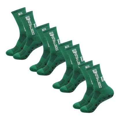 4 Pairs Soccer Socks Sports Grip Socks Anti-slip Basketball Socks Spot Rubber Anti-slip Cotton Soccer Socks - MyLootWare