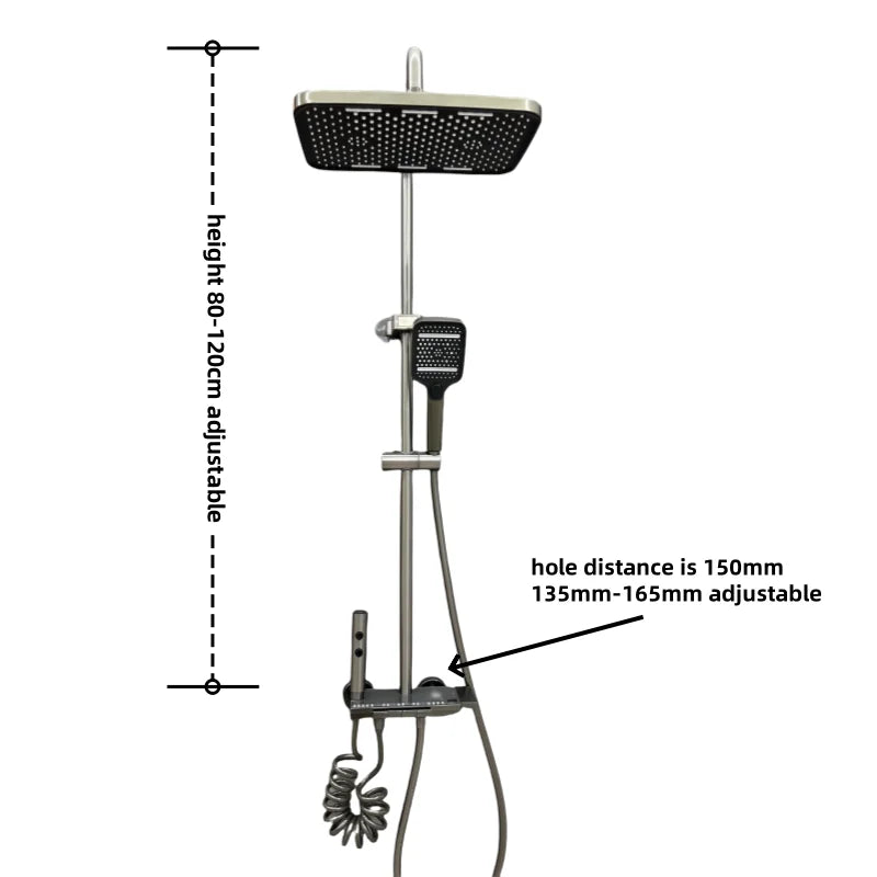 Hot Cold Shower Faucet System Set Shower Set