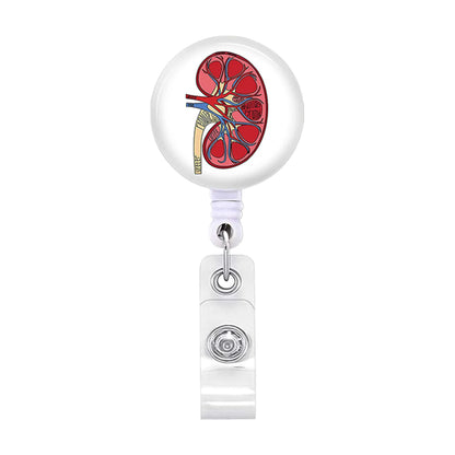 Acrylic English Badge Holder Clip Rotating Alligator Clip Retractable Badge Reel For Doctor Nurse Teacher Student Halloween Gift - MyLootWare