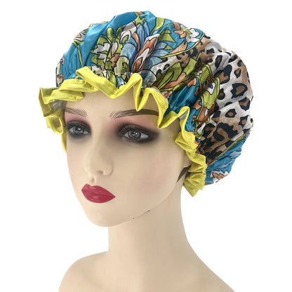 High Quality  Shower Caps Polyester Satin Double