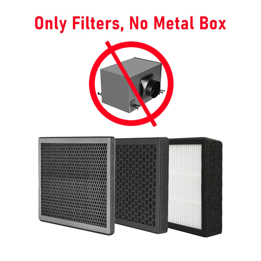 3 Layers Purification Filter Box with Hepa and Carbon Filter For Ventilation System - MyLootWare