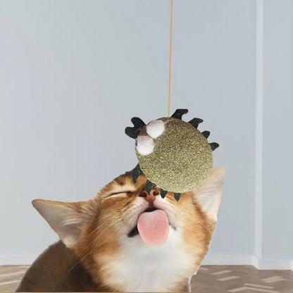 Catnip Cat Toys Cartoons Edible Catnip Ball Safety Healthy Cat Mint Cats Molar Teeth Clean Teeth Game Pet Toy Catnip Filled - MyLootWare